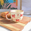 Ceramic Coffee Mug - Red Heart Bow