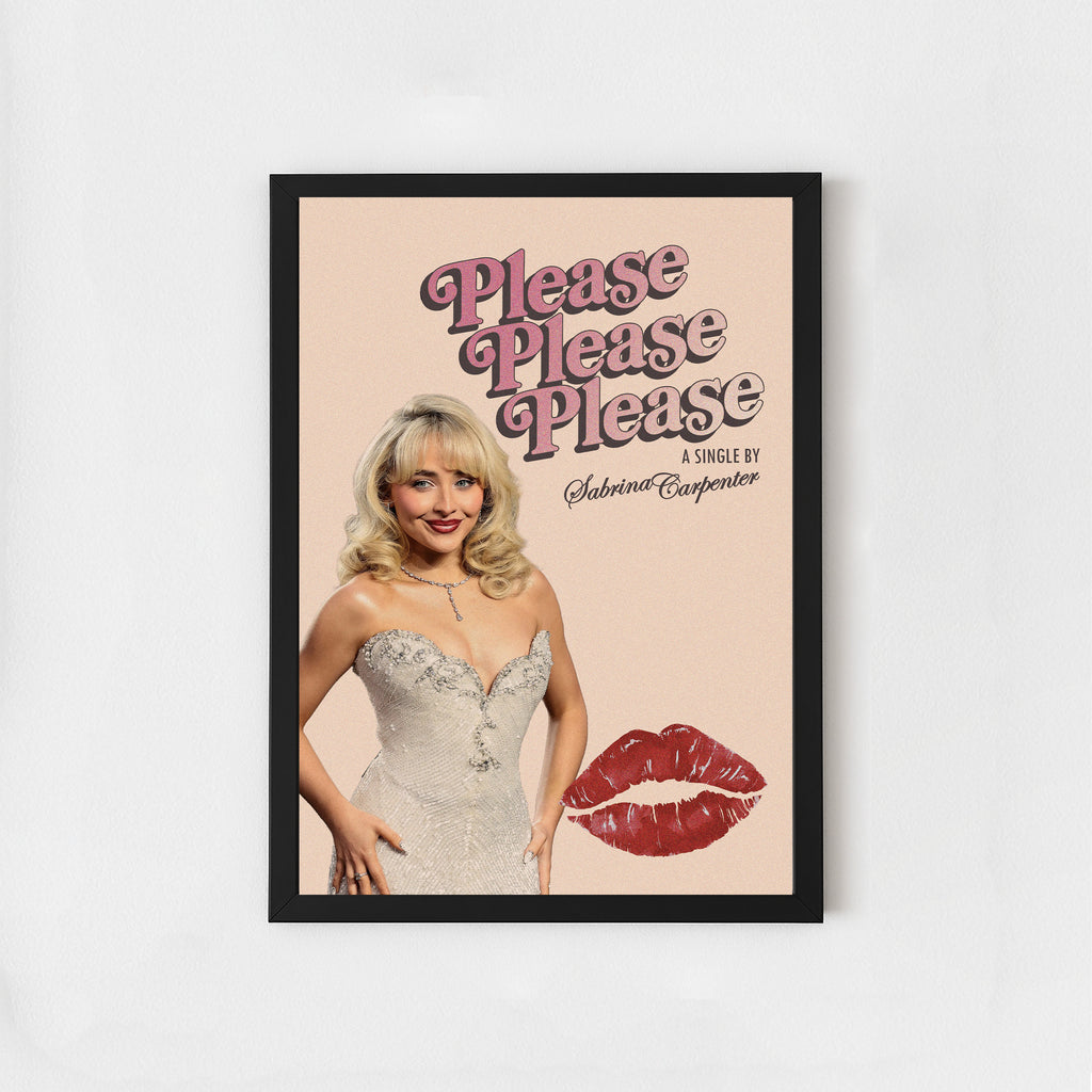 Please Pop Poster – Retro Music Wall Art Print