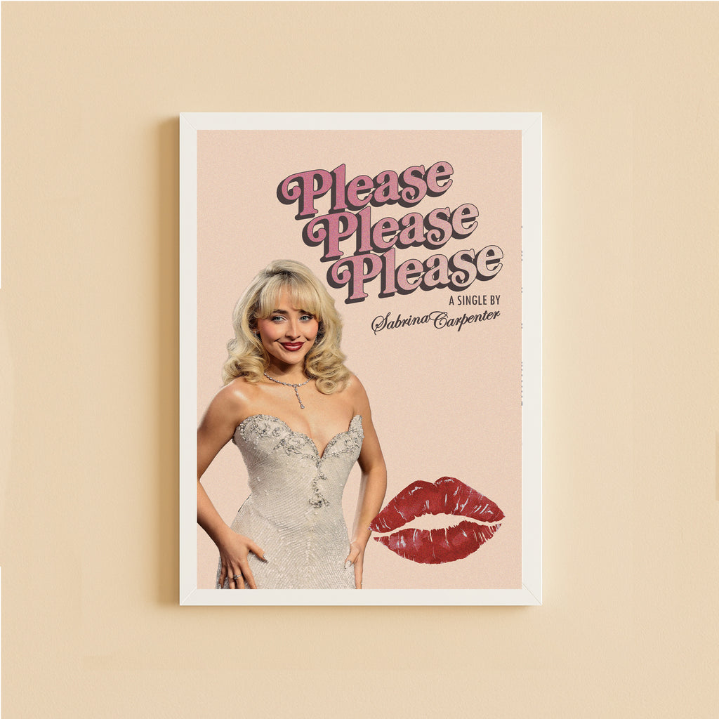 Please Pop Poster – Retro Music Wall Art Print