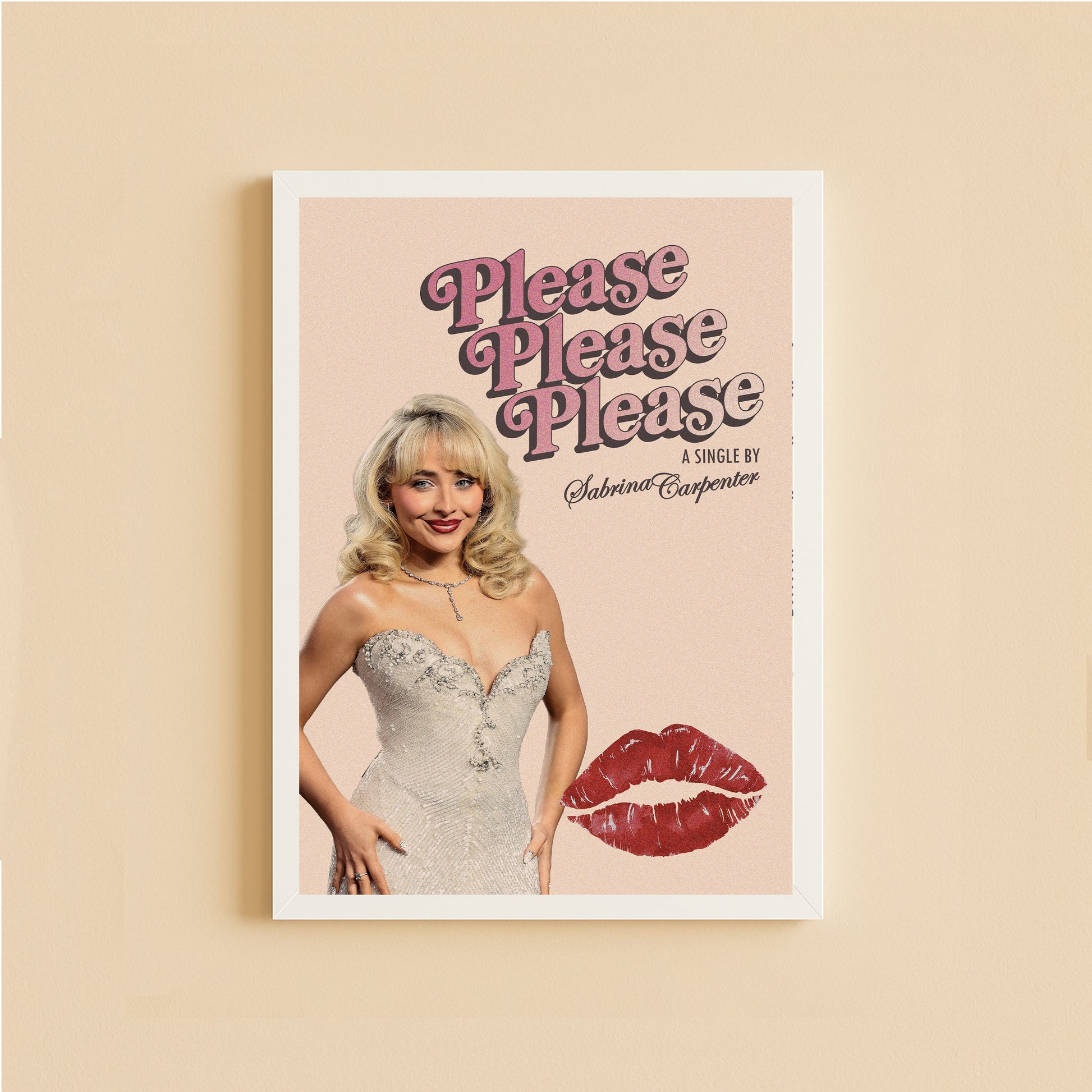 Please Pop Poster – Retro Music Wall Art Print