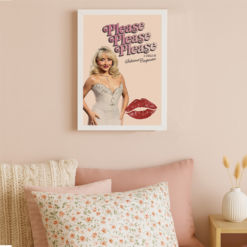 Please Pop Poster – Retro Music Wall Art Print