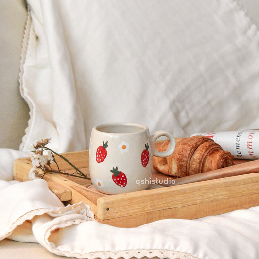Premium Handmade Ceramic Mug - Strawberry