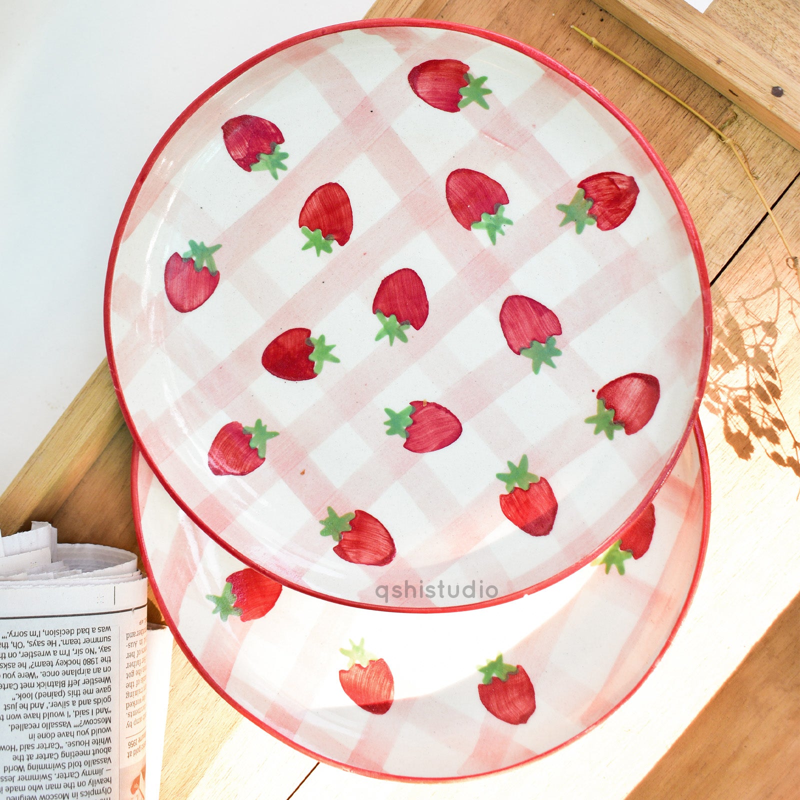 Cute Dessert Plate - Strawberry Shortcake (7 inches)
