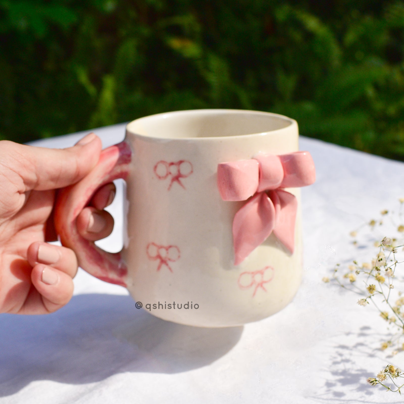 Cute Aesthetic mug - Big Pink Bow