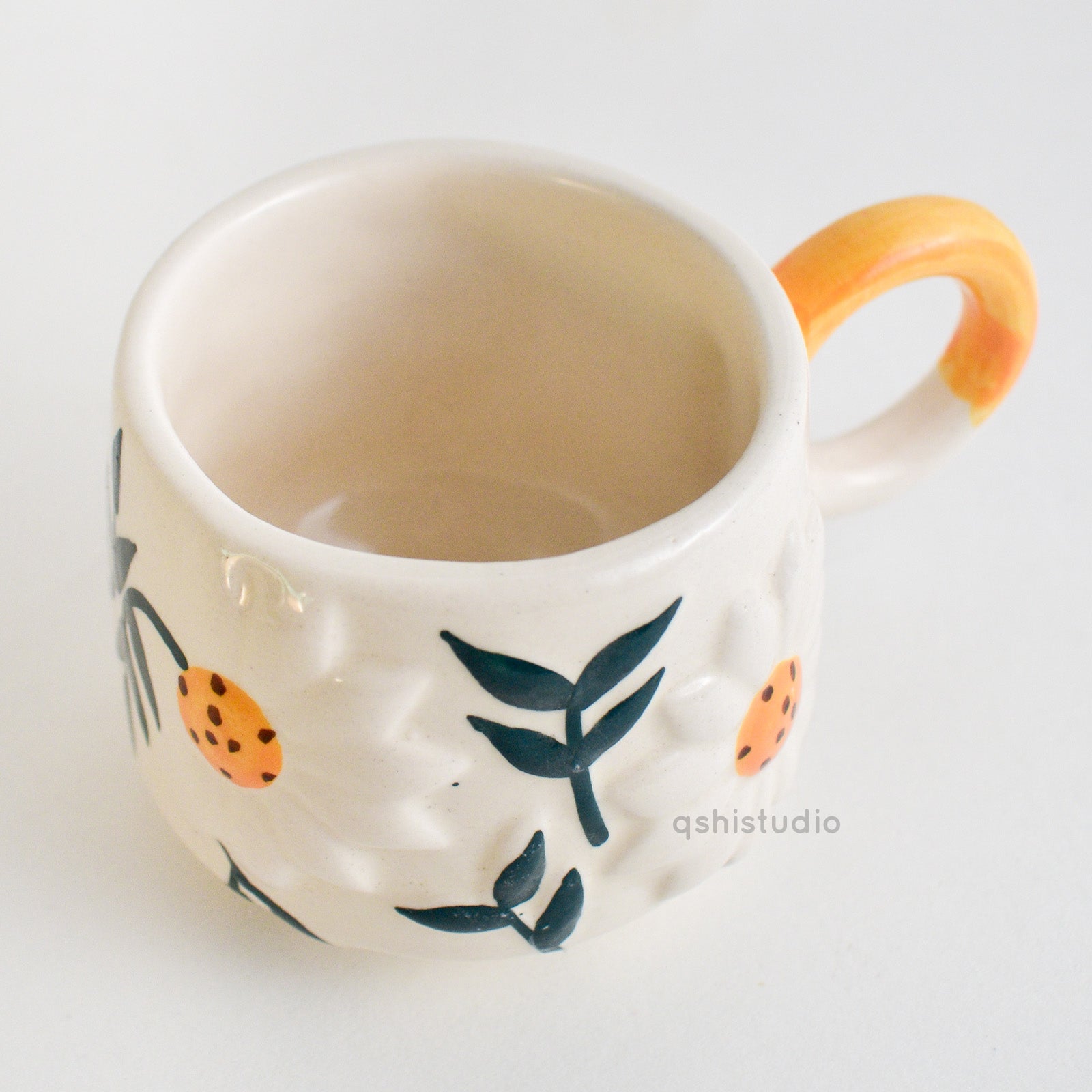 Quirky Handmade Ceramic Coffee Cup - Sunflower