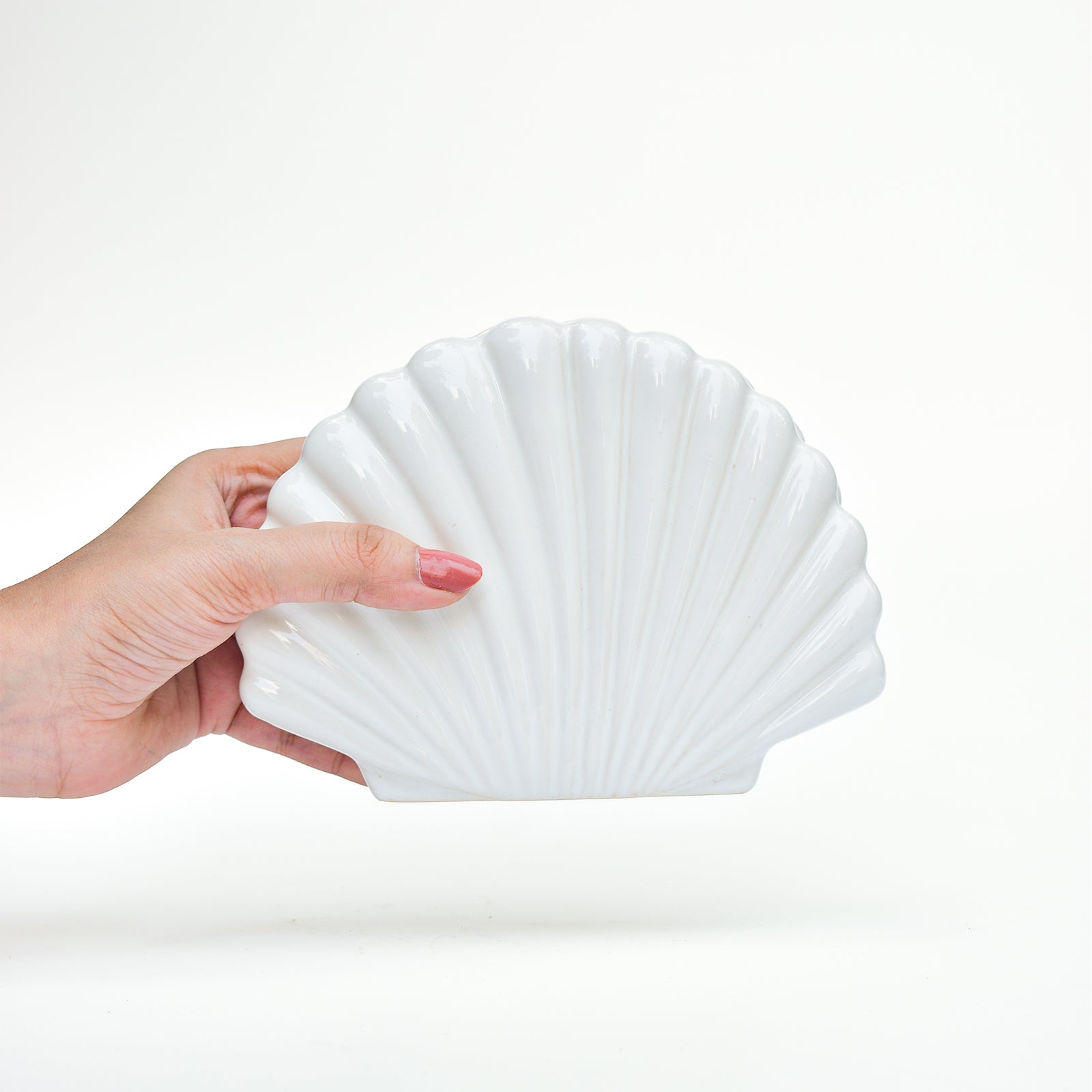 Ceramic Napkin Holder - White Shell