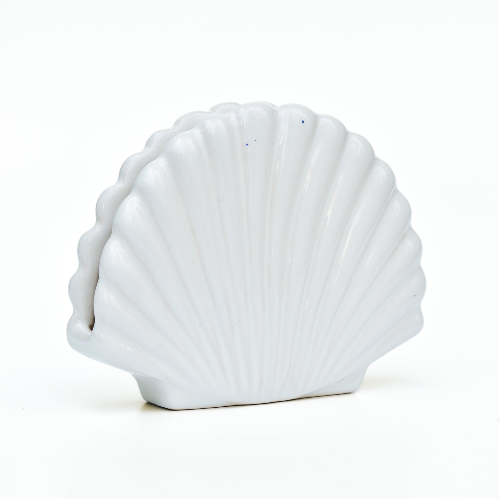 Ceramic Napkin Holder - White Shell