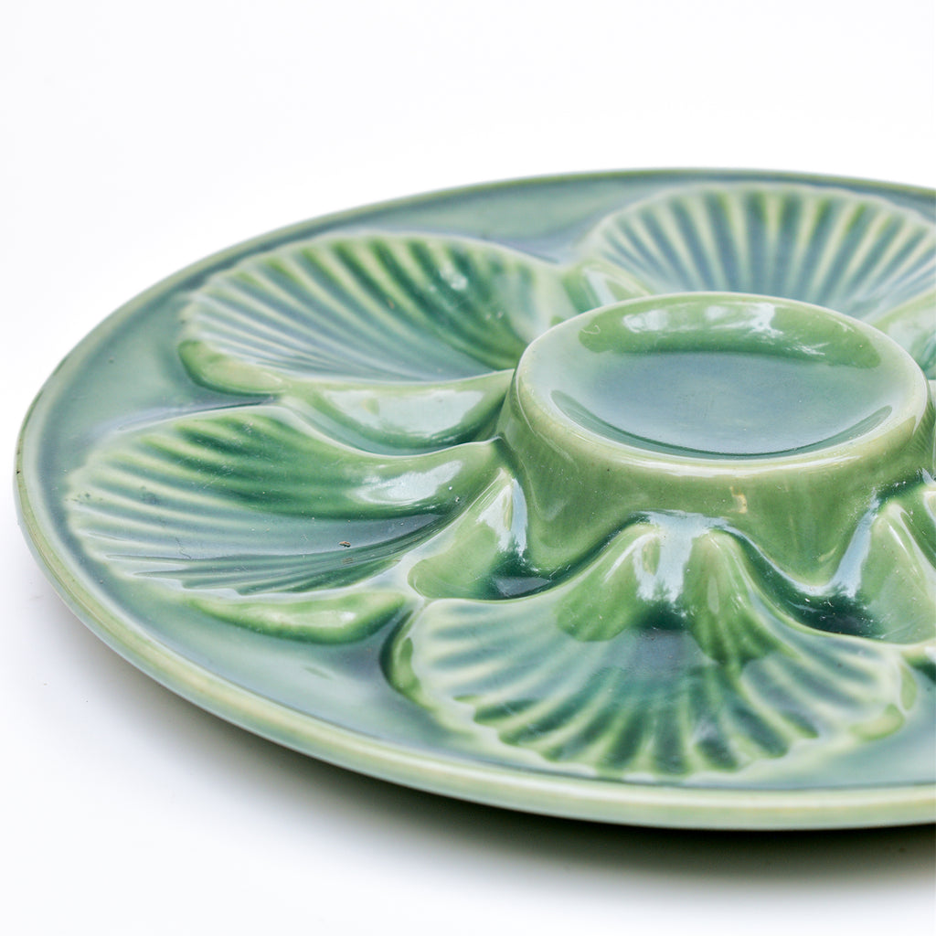 Ceramic Serving platterl - Seashell Green