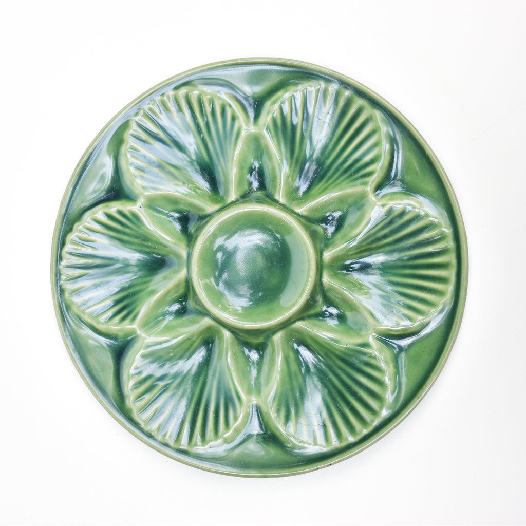 Ceramic Serving platterl - Seashell Green