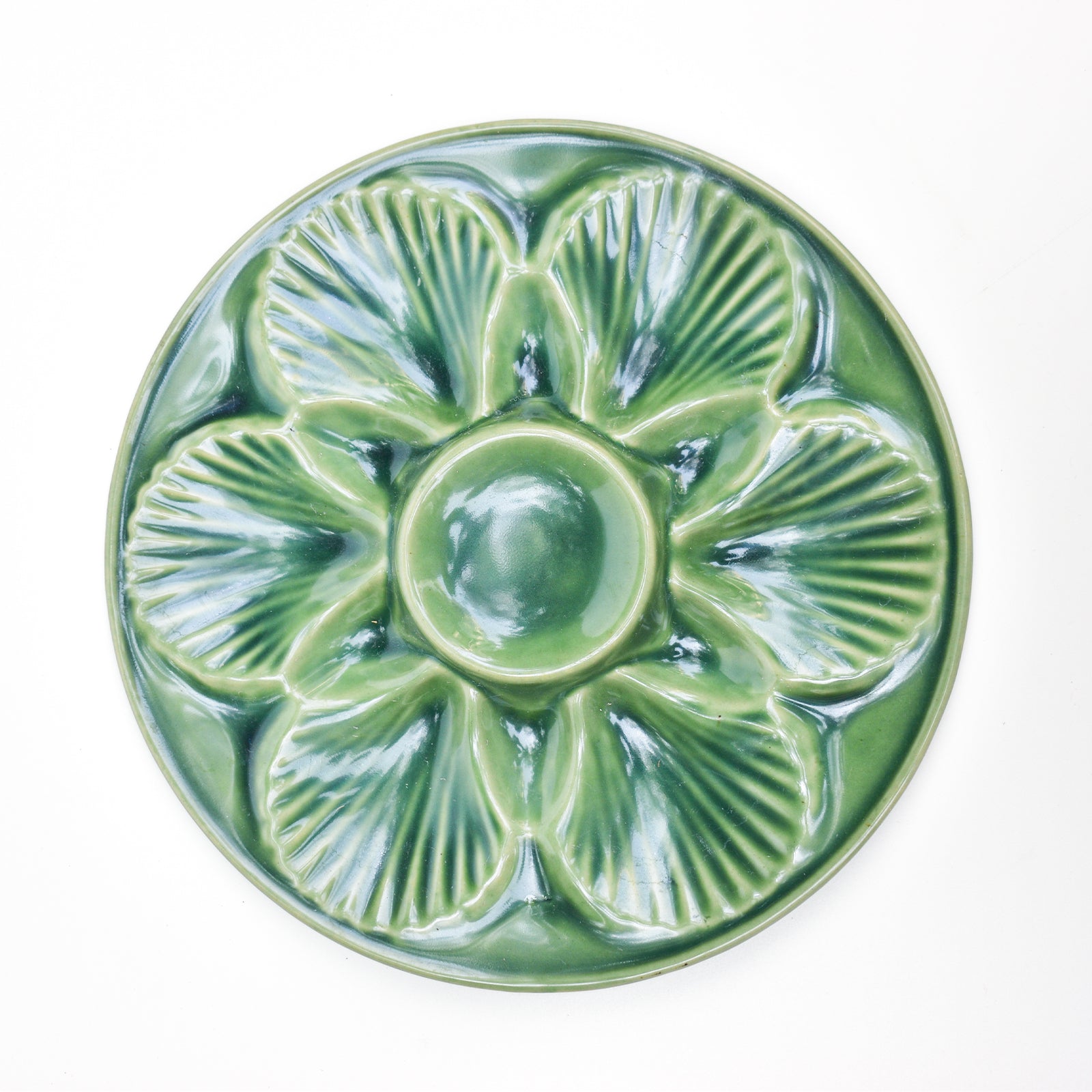 Ceramic Serving platterl - Seashell Green