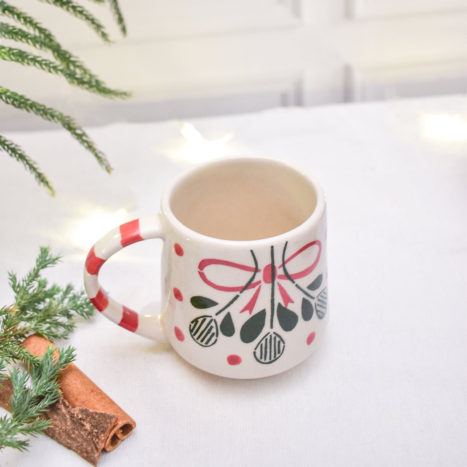 Secret Santa Christmas Mug - Holly Bow