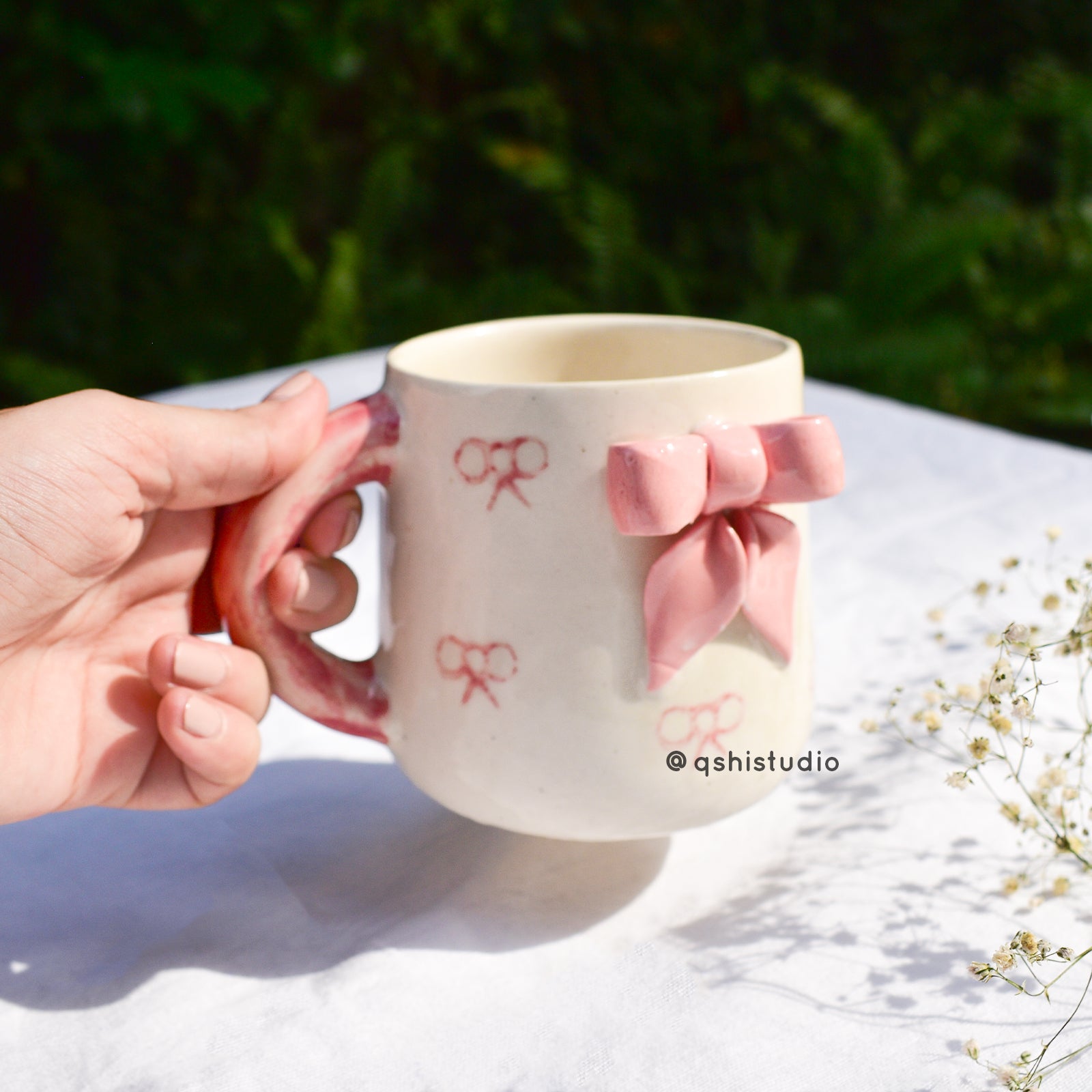 Cute Aesthetic mug - Big Pink Bow