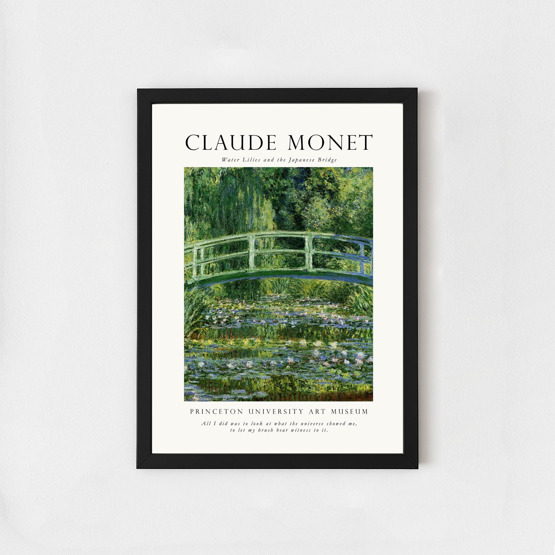 Claude Monet Water Lilies Poster – Japanese Bridge Art Print