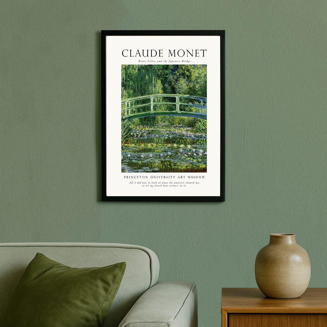 Claude Monet Water Lilies Poster – Japanese Bridge Art Print