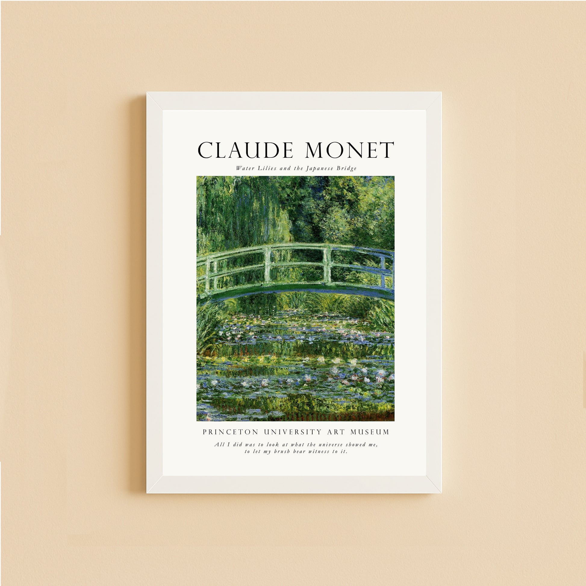 Claude Monet Water Lilies Poster – Japanese Bridge Art Print