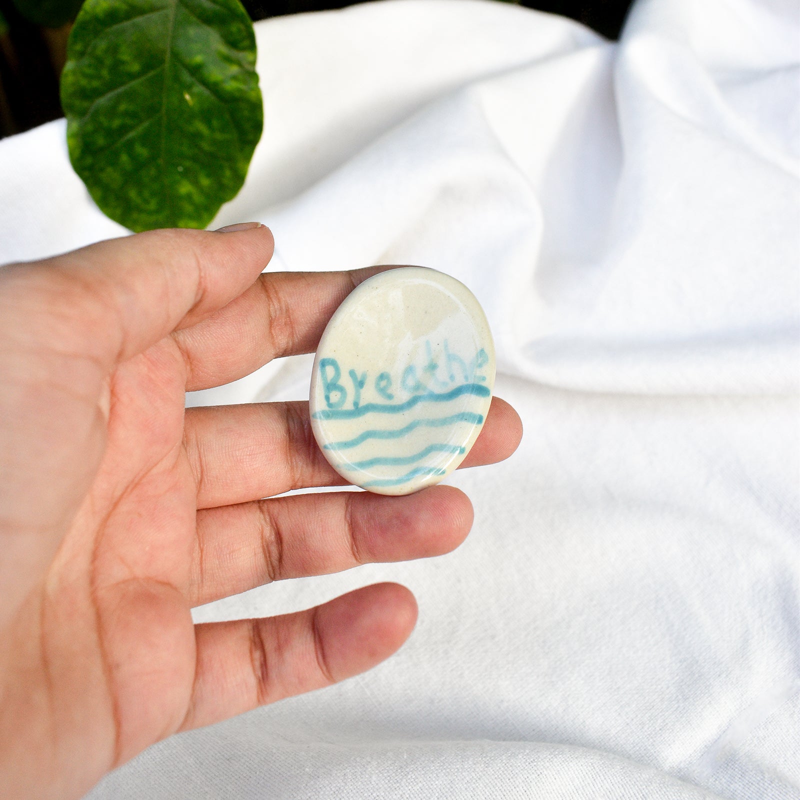 Handcrafted Worry Stone – Anxiety Relief Pebble (Set of 5)