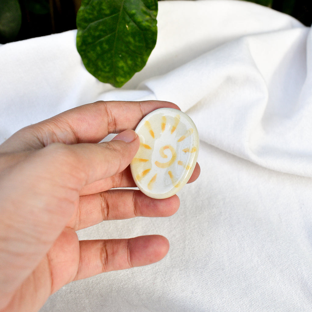Handcrafted Worry Stone – Anxiety Relief Pebble (Set of 2)