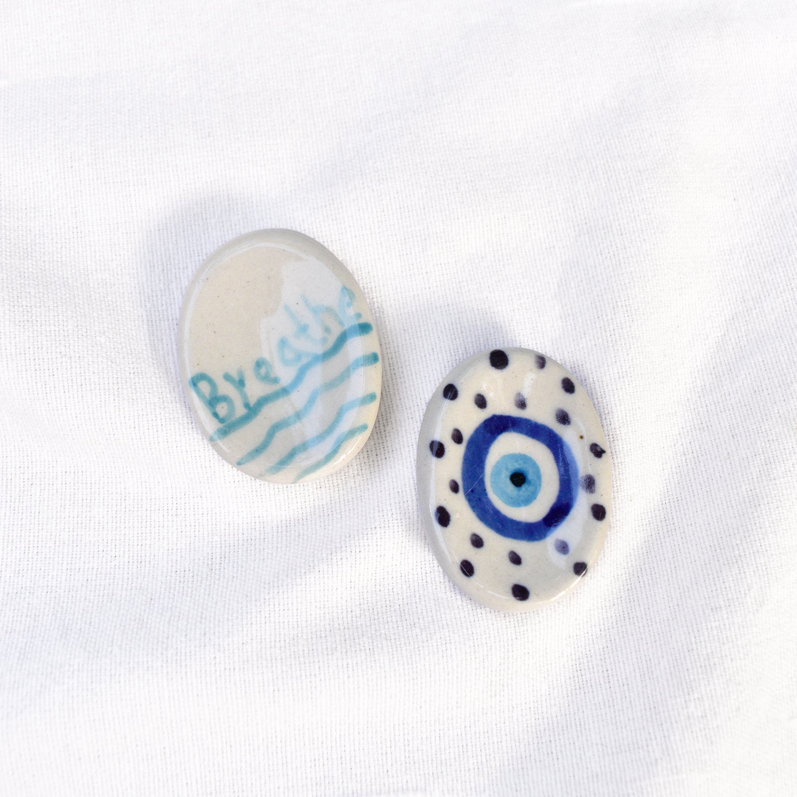 Handcrafted Worry Stone – Anxiety Relief Pebble (Set of 2)